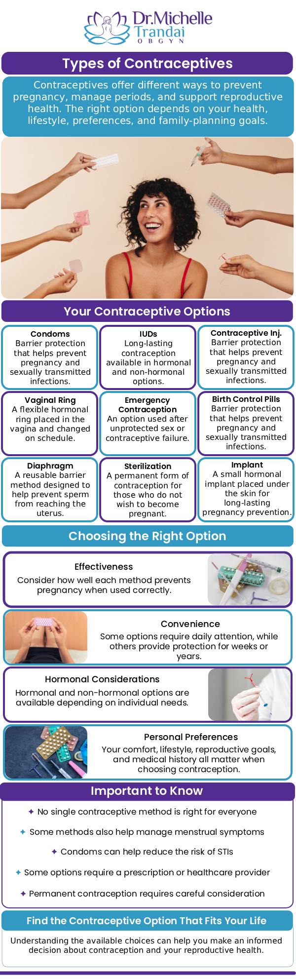 Contraceptives can be used for a number of reasons, including preventing pregnancy, regulating your hormones, and controlling your periods. If you are looking for a contraceptive method that will work for you, contact Dr. Michelle Trandai OBGYN today visit us online to book an appointment. We serve patients from Chicago, IL and surrounding areas. Contraceptives can be used for a number of reasons, including preventing pregnancy, regulating your hormones, and controlling your periods. If you are looking for a contraceptive method that will work for you, contact Dr. Michelle Trandai OBGYN today visit us online to book an appointment. We serve patients from Chicago, IL and surrounding areas.